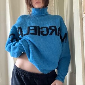 MM6 Maison Margiela electric blue turtleneck sweater